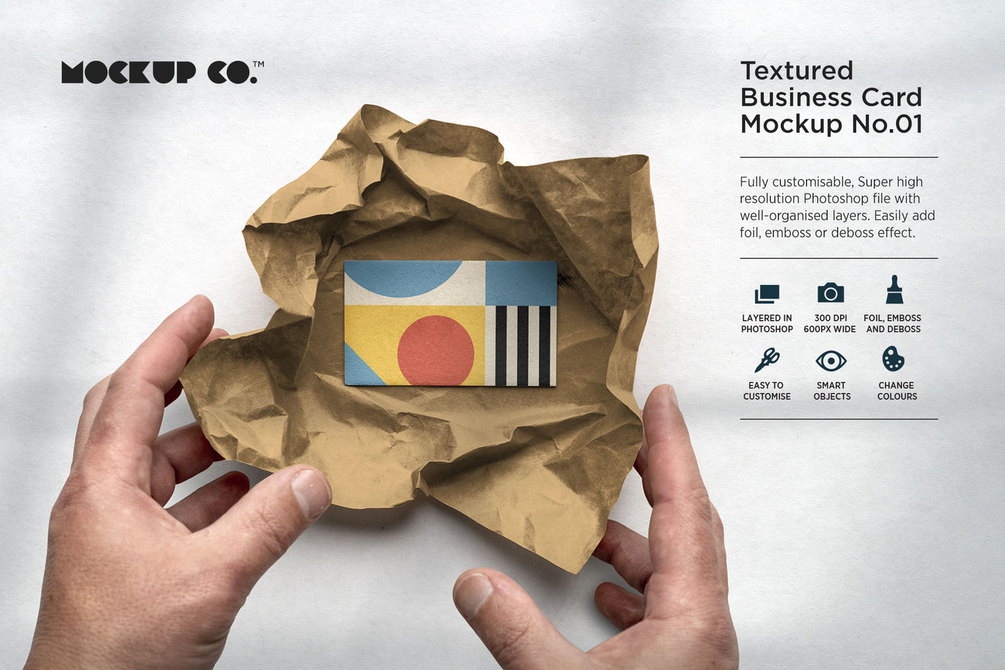Textured Business Card Mockup No.02