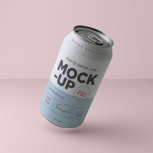 Free Drink Can Mockup