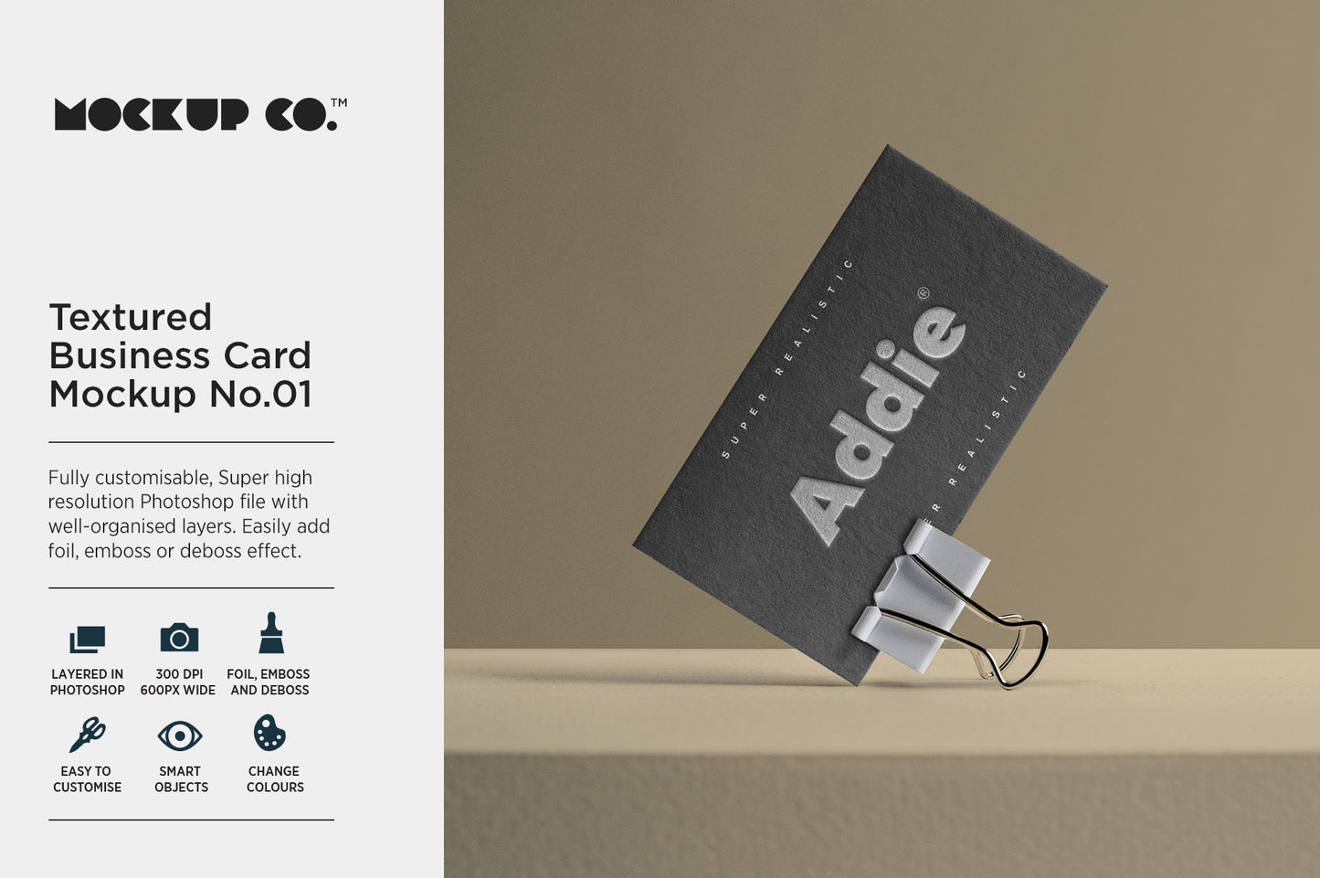 Textured Business Card Mockup No.01